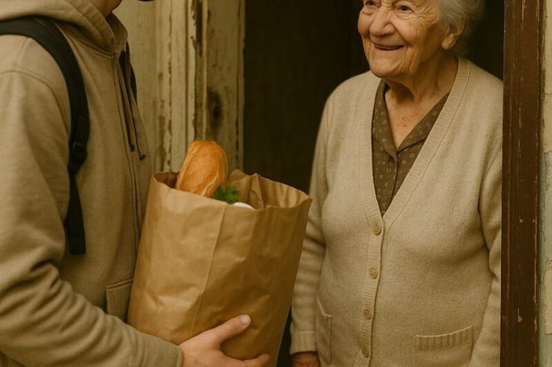🔥 Kurýr každý den dovážel potraviny staré ženě – a on neměl tušení, proč na něj čeká. 😢🛒💐  Pro něj to byla jen obyčejná doručení – malá objednávka: chléb, mléko, pár jablek. Ale tato žena u dveří ho pokaždé vítala, jako by čekala věčnost. „Děkuji ti, synu, že sis vzpomněl,“ říkala s vřelým úsměvem a vždy mu popřála hezký den. ☀️💛  Zpočátku tomu nevěnoval pozornost. Jen práce. Ale pokaždé si všiml něčeho zvláštního v jejích očích – radosti, jako by to nebyl kurýr, ale někdo blízký. Někdy ho zastavila u dveří a zeptala se, jak se cítí, jestli jedl, jestli mu na cestě neprochladla. ❄️☕️  A pak jednoho dne řekla: „Vždycky ale chodíš. Teď tě poznám podle kroků.“  Usmál se – a najednou si uvědomil, že se na tato setkání sám těší. I když byla objednávka malá, vyřizoval ji osobně a nesdílel ji se svými kolegy.  Jednoho deštivého večera málem minul její adresu – byl unavený a chtěl jít domů. Ale něco mu říkalo, že se musí zastavit. 🌧  Když otevřela dveře, rozzářily se jí oči – na stole už byl čaj, dva šálky. „Věděla jsem, že přijdeš,“ řekla. „Bez tebe jsem ještě nejedla.“  Zůstal. Pili čaj, povídali si o životě, smáli se.  A teprve tehdy pochopil, proč na něj čeká… a co se skrývá za jejími tichými slovy: „Dávej na sebe pozor, synu, nebo kdo ke mně zítra přijde?“ 💔  To, co mu řekla potom, ho přimělo navždy změnit jeho návyky – a pochopit, že někdy nejdůležitější doručení není jídlo, ale lidské teplo. ❤️👉 Pokračujte v komentářích 👇