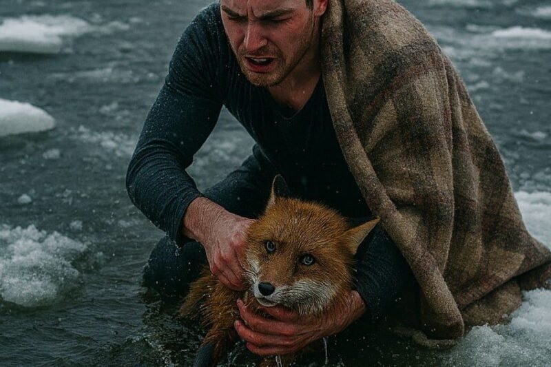 👉 Skočil do ledové řeky, aby zachránil lišku… to, co následovalo, překvapilo i svědky celé události 🦊❄️