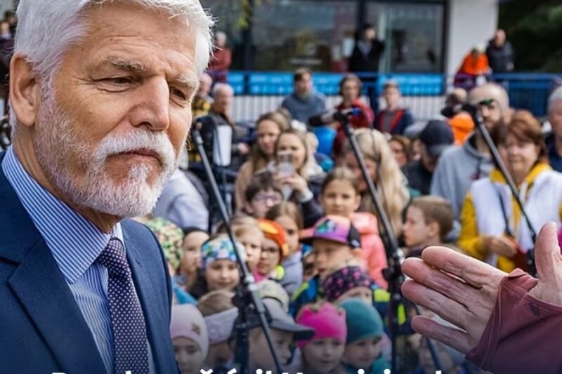 Petr Pavel při návštěvě Pardubický kraj zavítal do Česká Třebová i do Písečná, kde ho přivítaly desítky lidí.